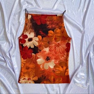 Vintage 1999’s Burnt Orange Floral Top